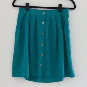 Teal Button Up Skirt